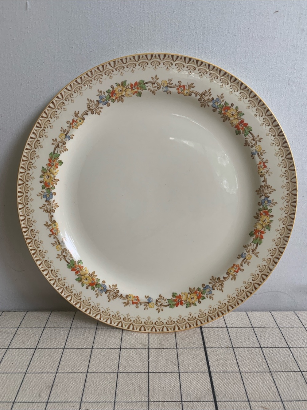 Vintage Edwin M. Knowles Floral Dinner Plate - January 1940 (Pattern 40-1)